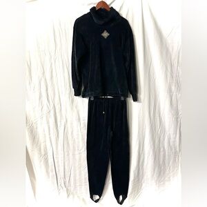 Vintage 1980s Navy Track Sweat Suit Set Women’s
